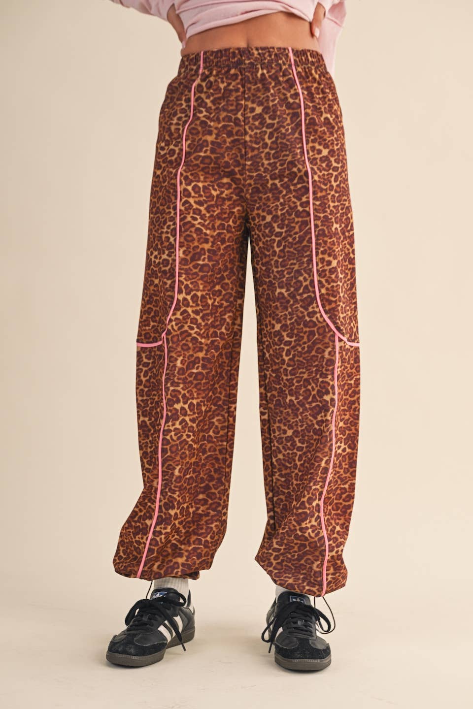 Leopard Print Track Pants