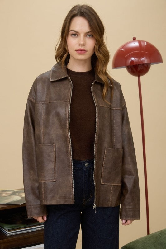Josie Faux Leather Jacket