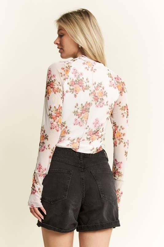 Amie Floral Mesh Top *Two colors
