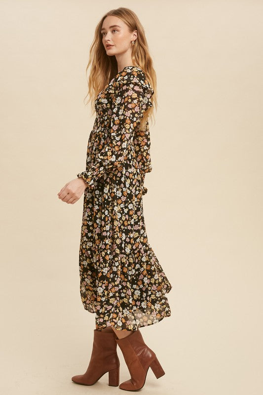 Oaklie Long sleeve floral dress