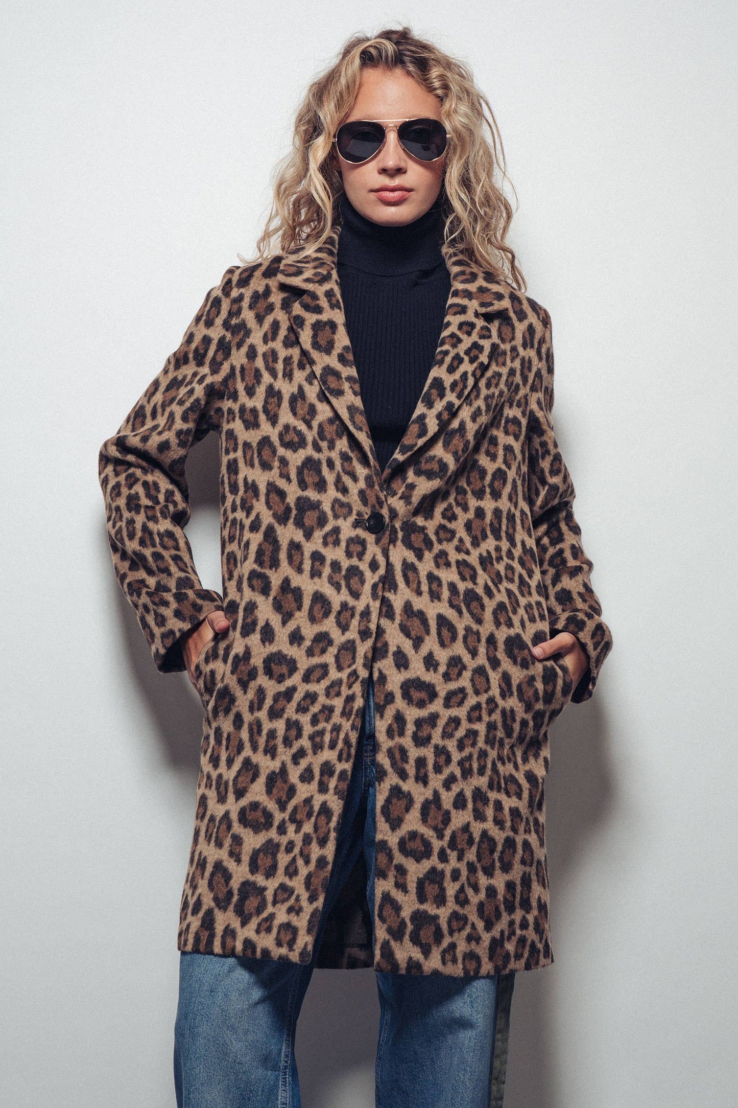 Leopard Print Statement Coat
