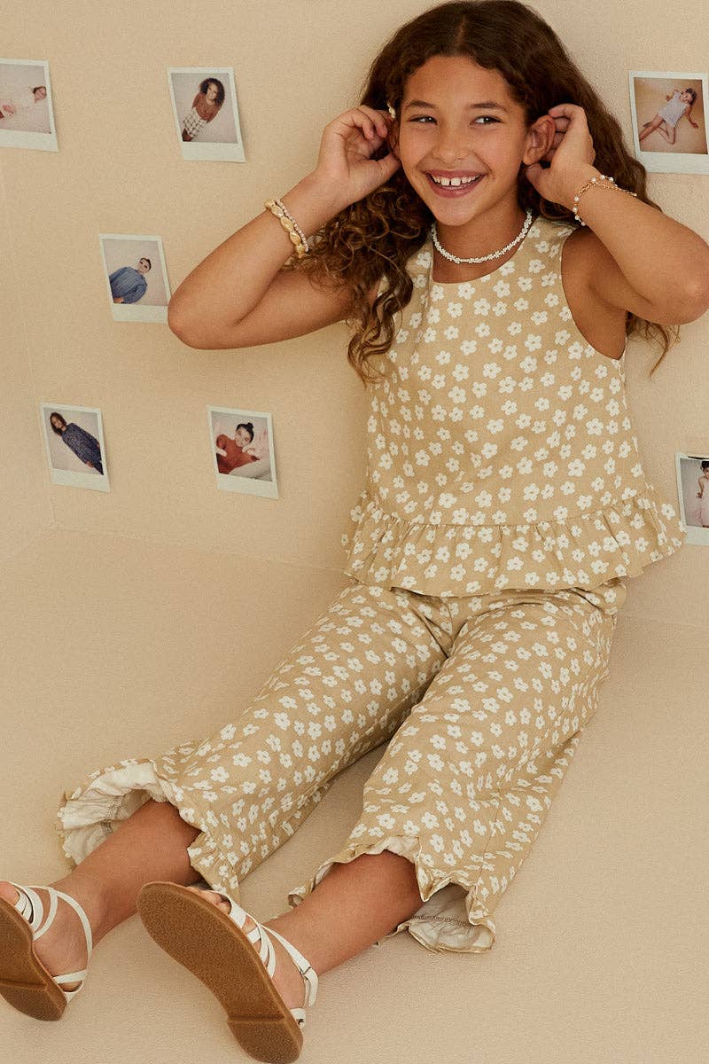 Girls Ila Ruffled Hem Tank