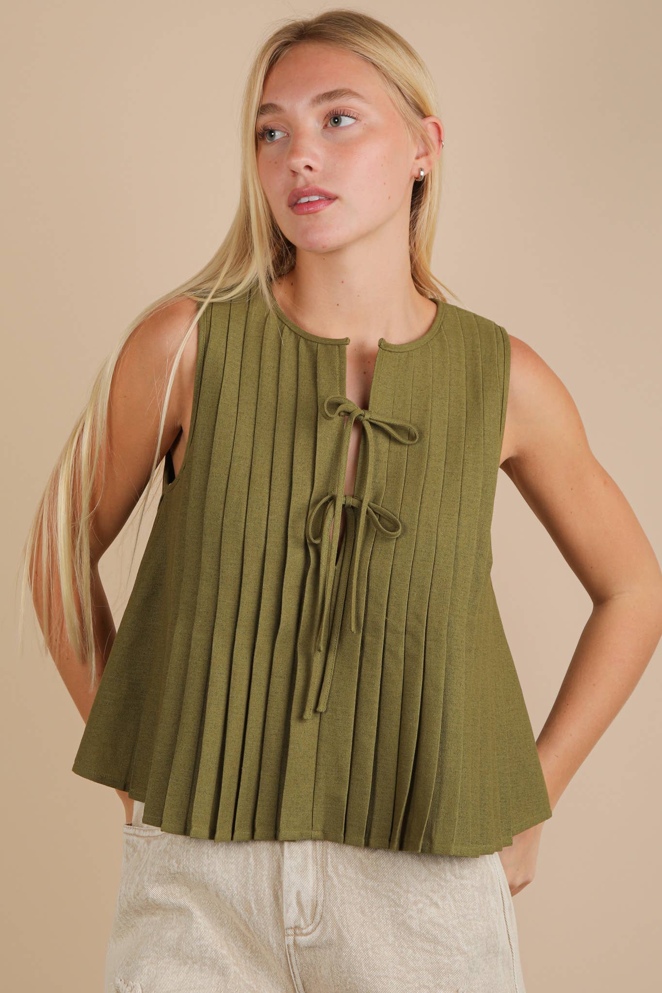 Brooke Tie Front Blouse