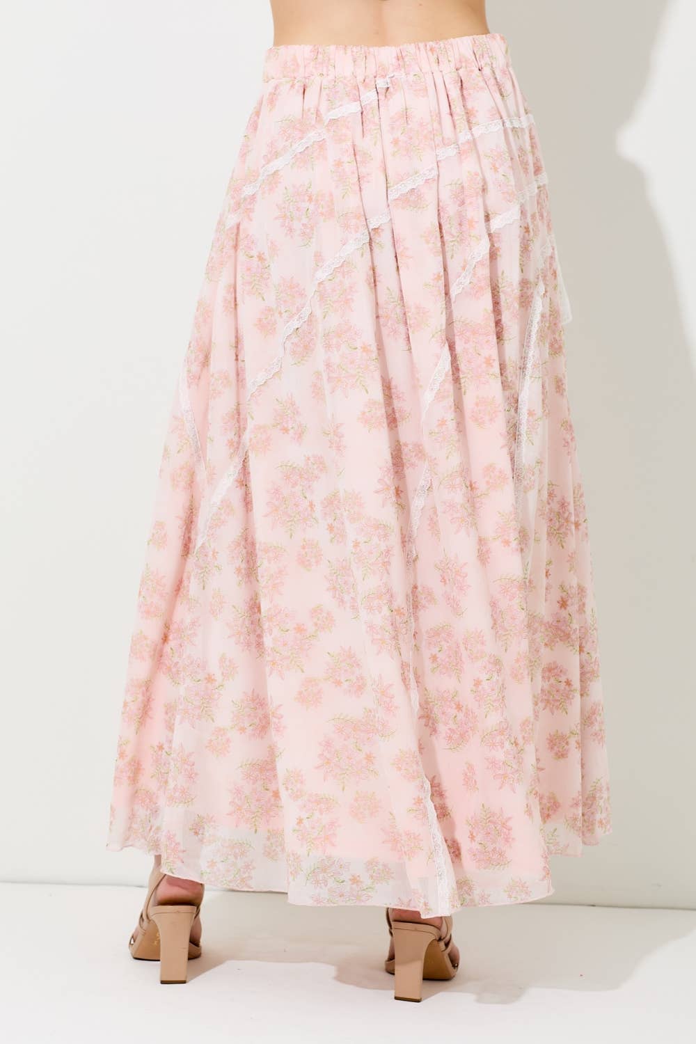 Charley Floral Maxi Skirt With Slit.