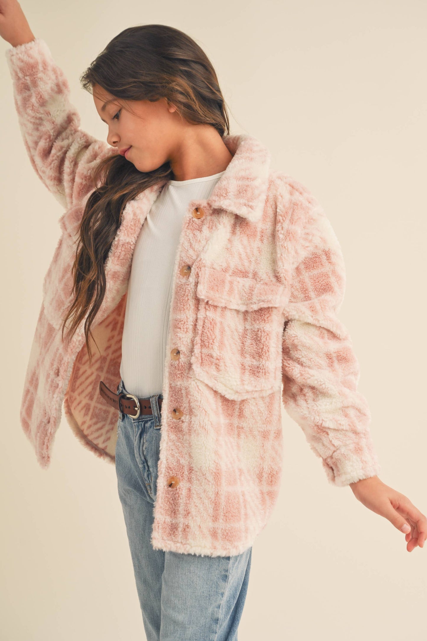 TWEEN PLAID SHACKET (7-14)