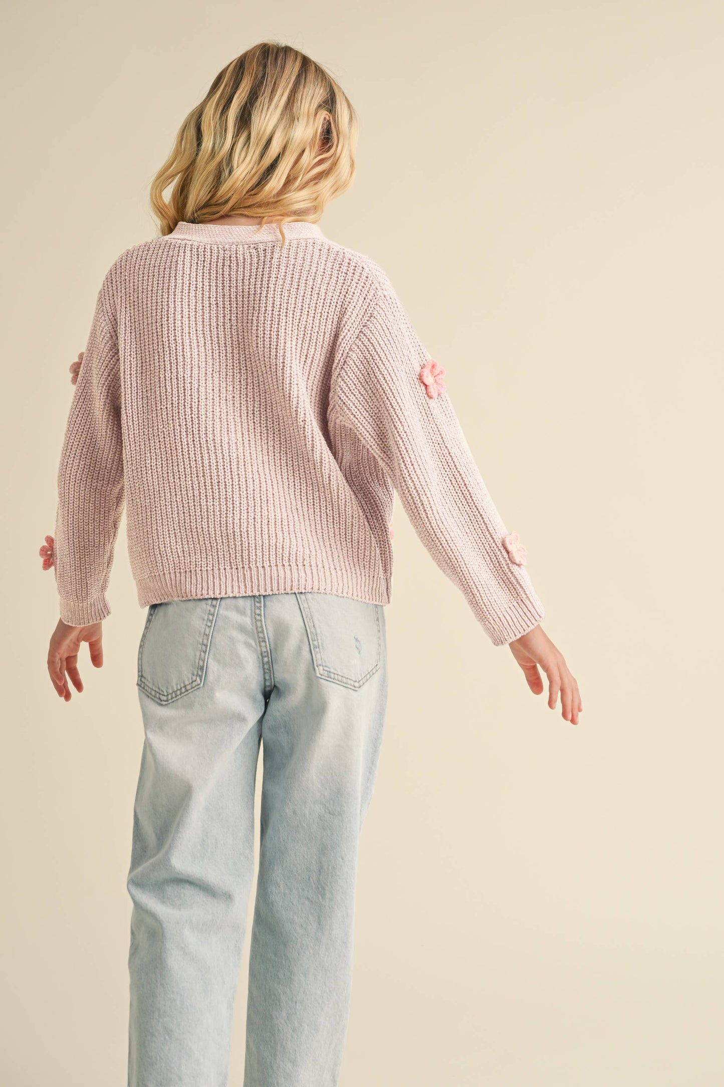 Catie Tween Flower Cardigan