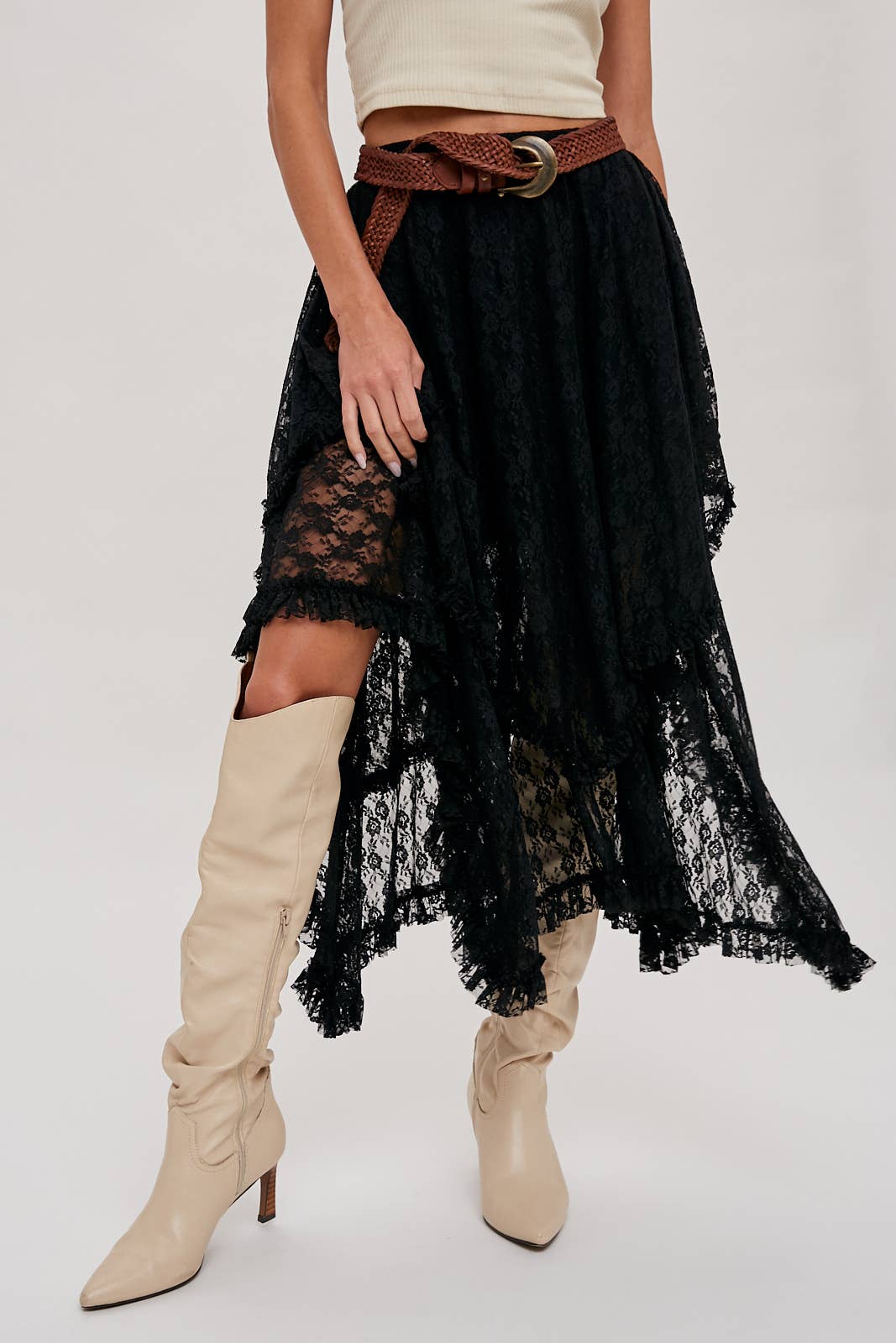 Round Up Layered Lace Skirt