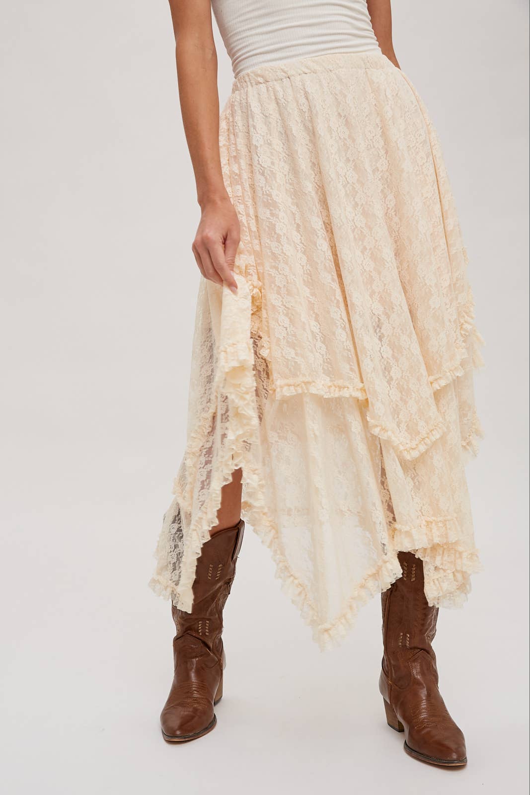 Round Up Layered Lace Skirt