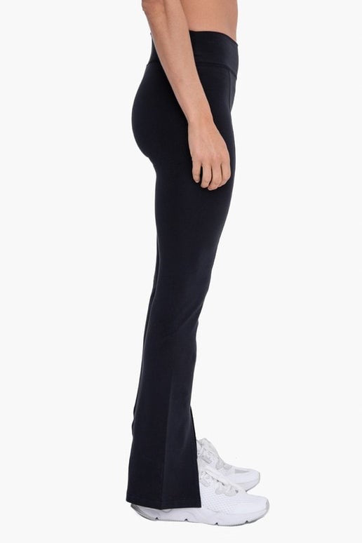 Front Slit Flare Leggings