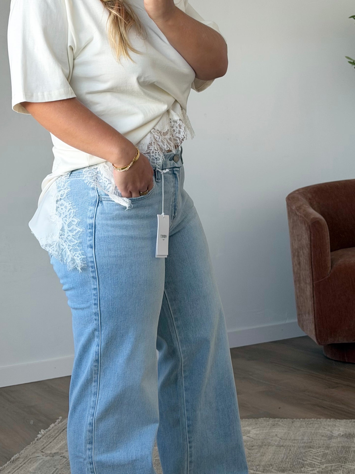Dakota Lace Trim Top (Two Colors)