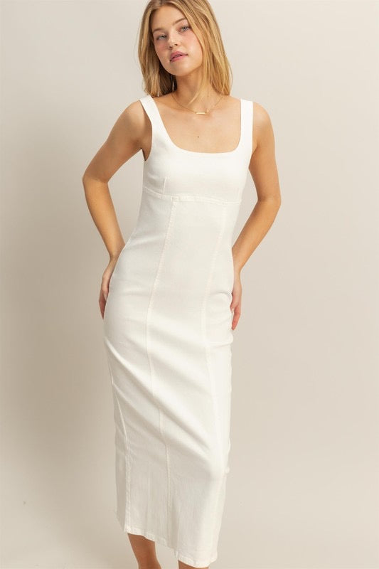 Danni Denim Stretch Dress (Two Colors)