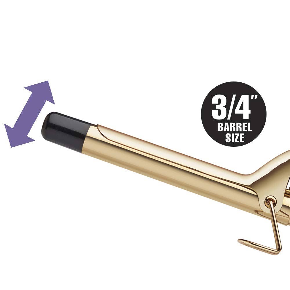 Hot Tools Professional Black Gold Curling Iron/Wand, 3/4"