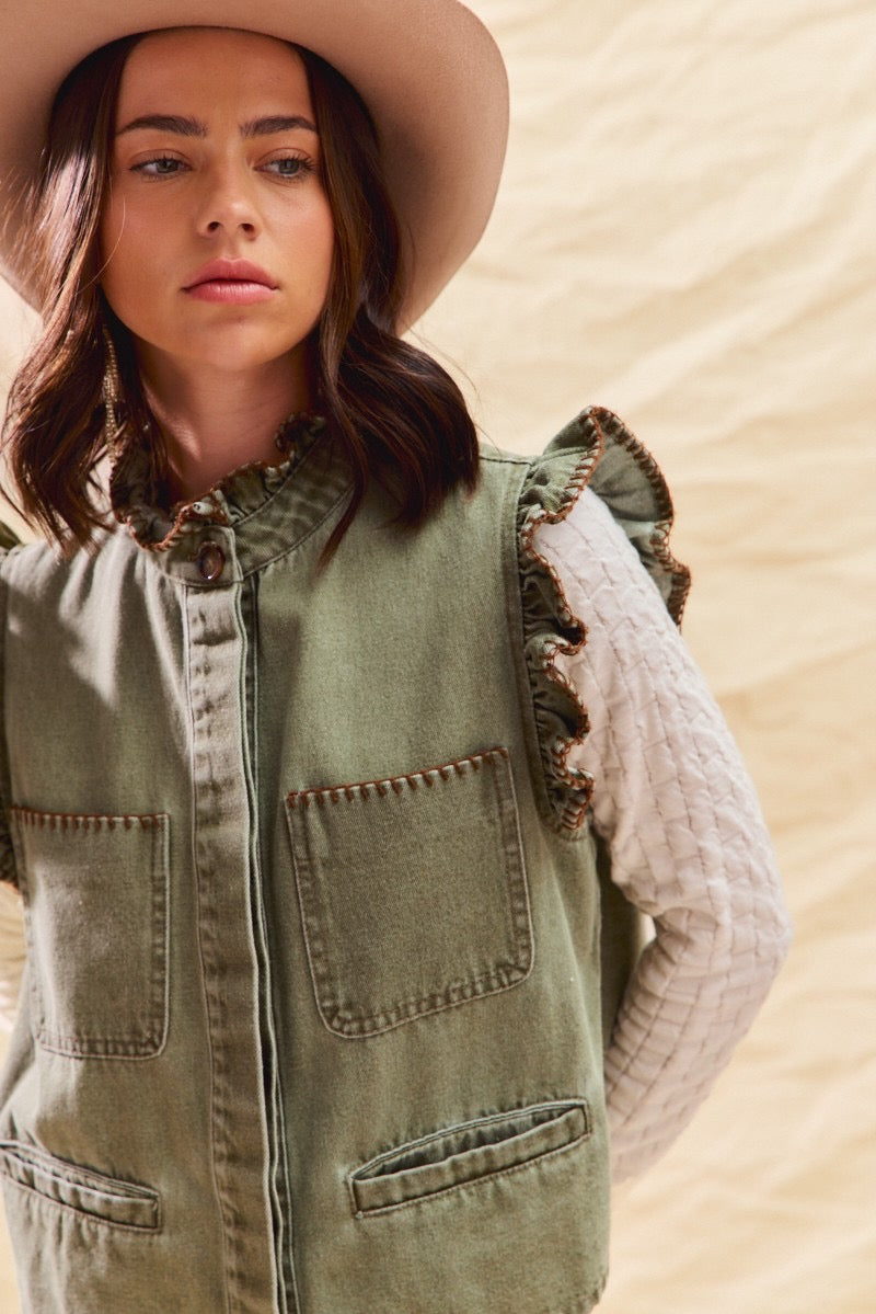 Olivia Ruffle Vest