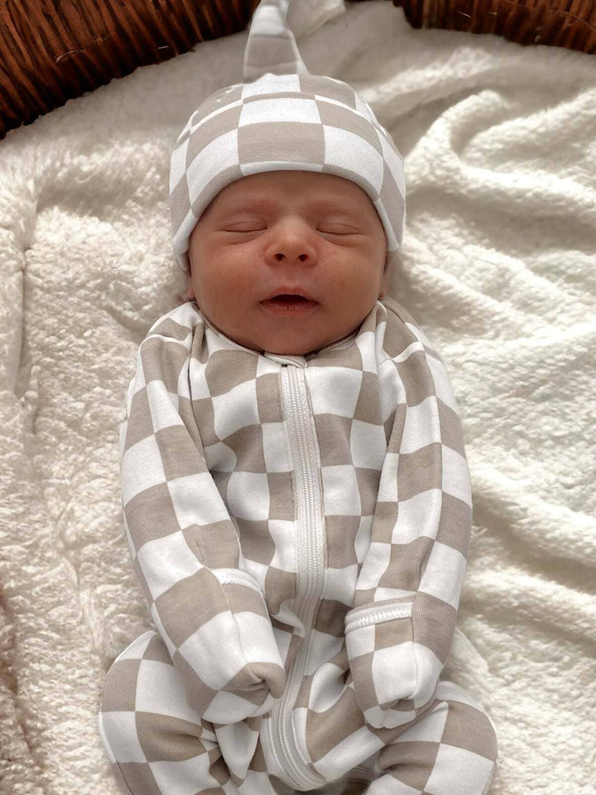 Tiramisu Checkerboard / Organic 2-Way Zip Romper (Baby-Kids)