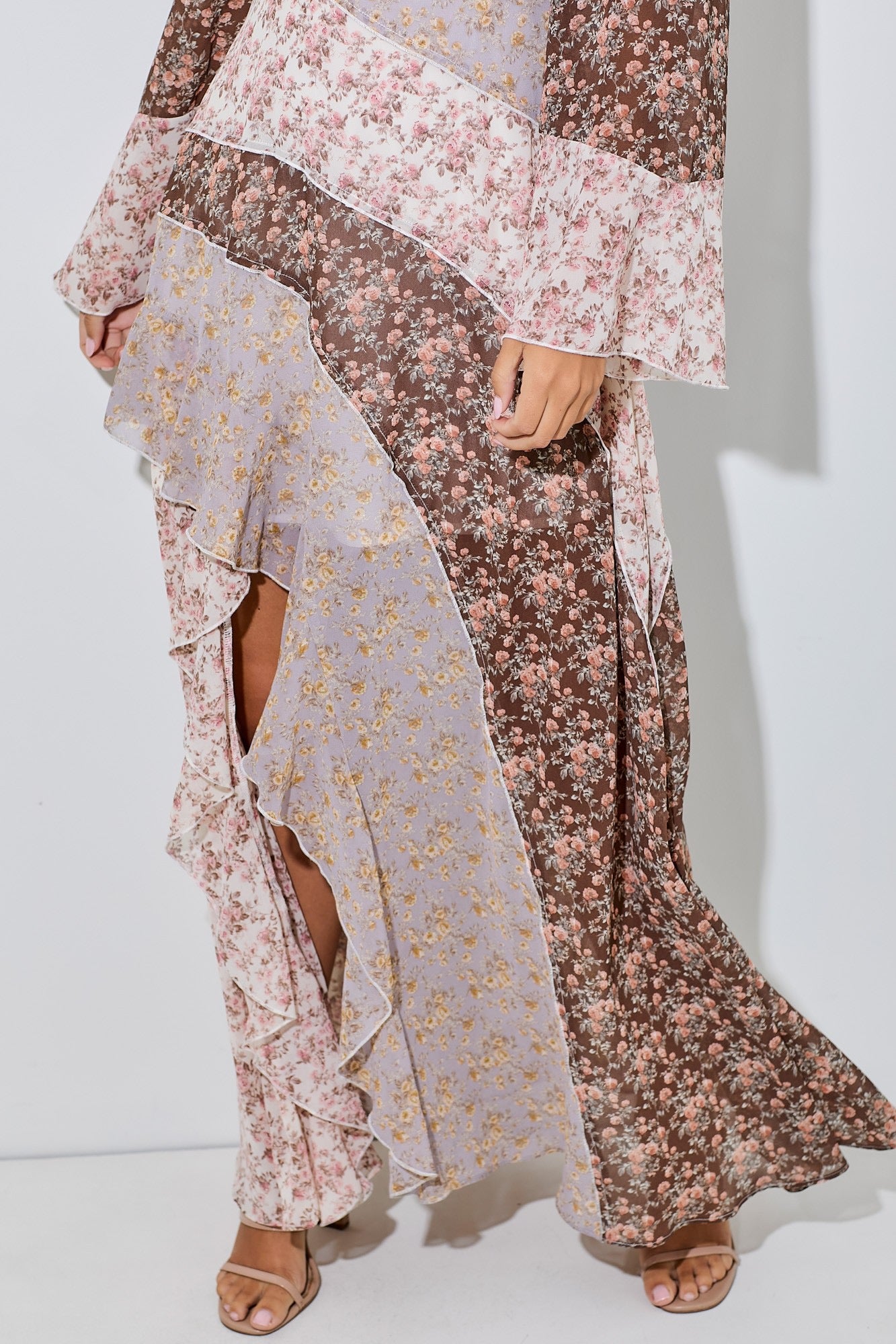 Floral Chiffon Maxi Dress