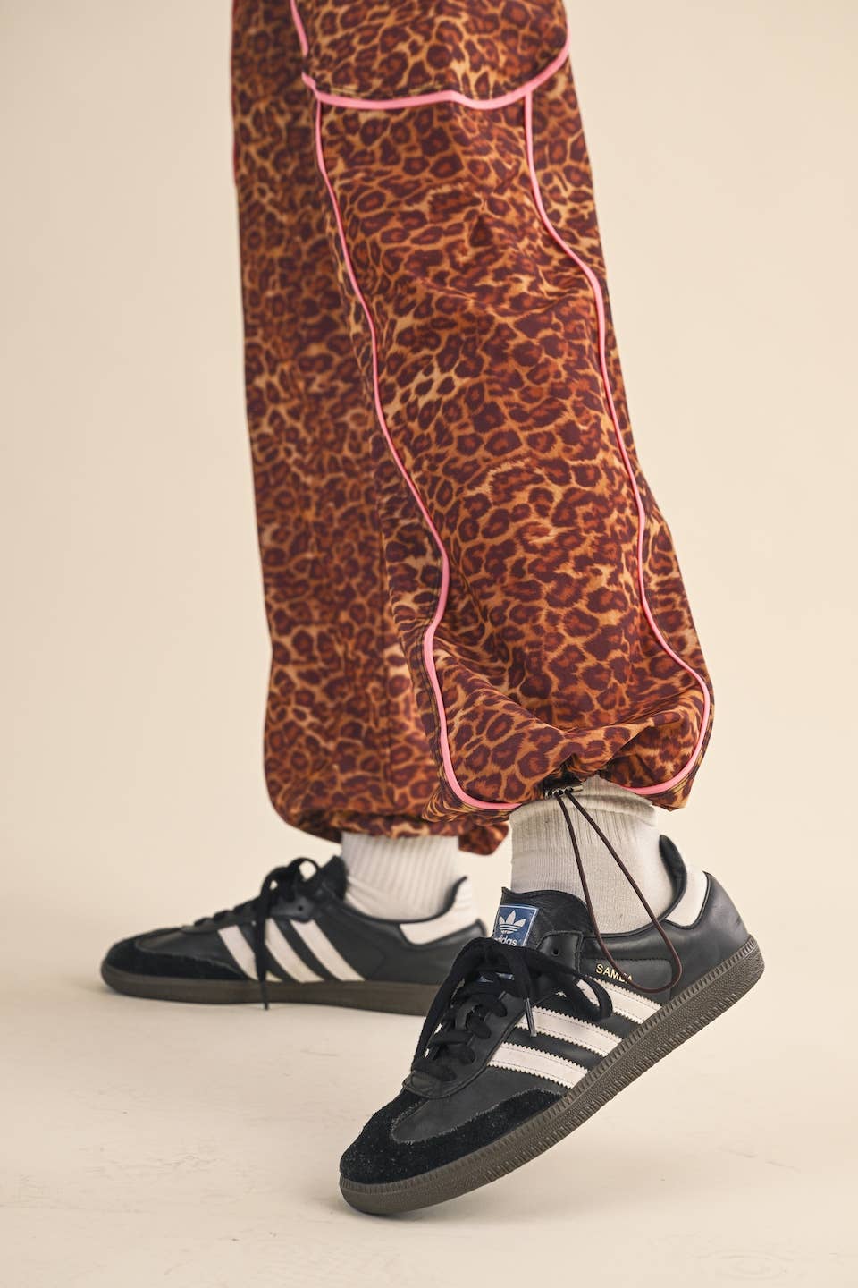 Leopard Print Track Pants