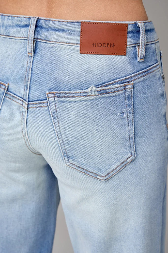 Nori Light Wash Wide Leg Jean