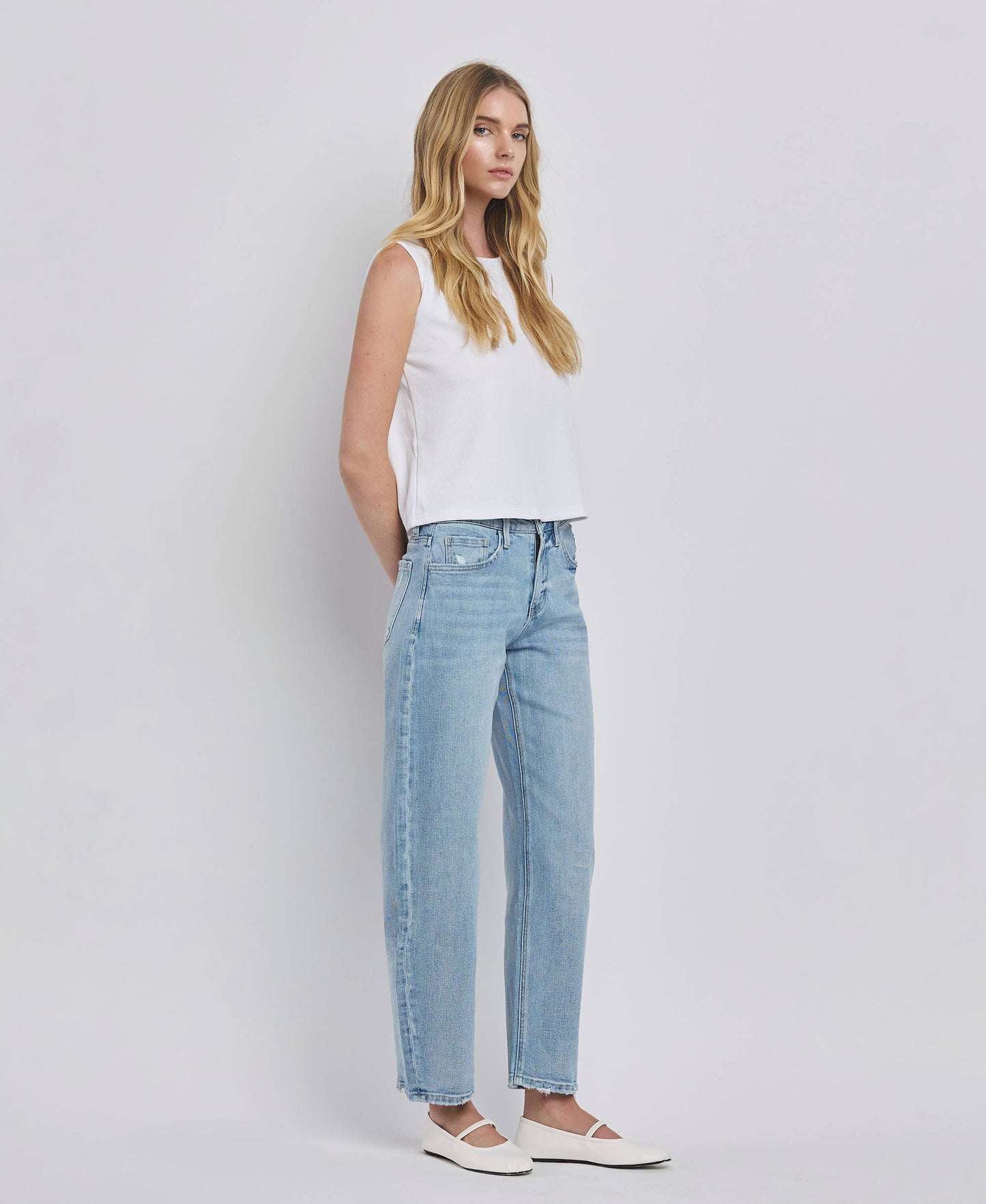 Jennie Barrel Leg Jean