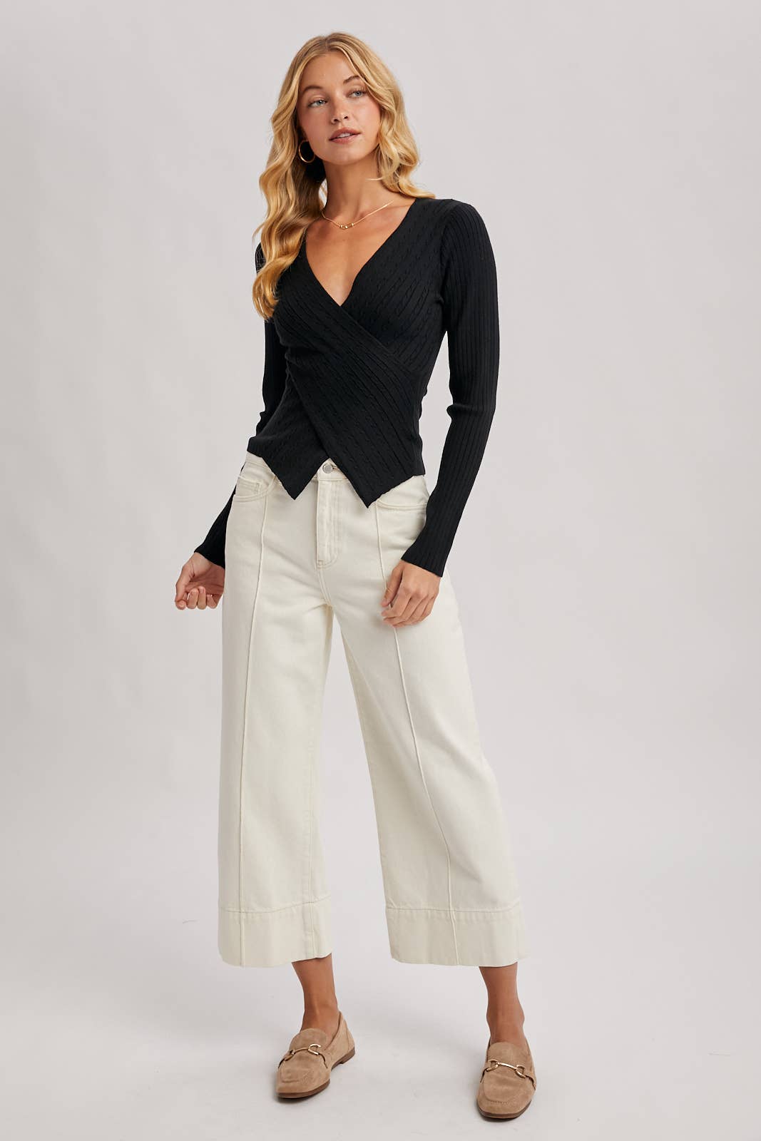 Harris Wrap Knit Sweater Top
