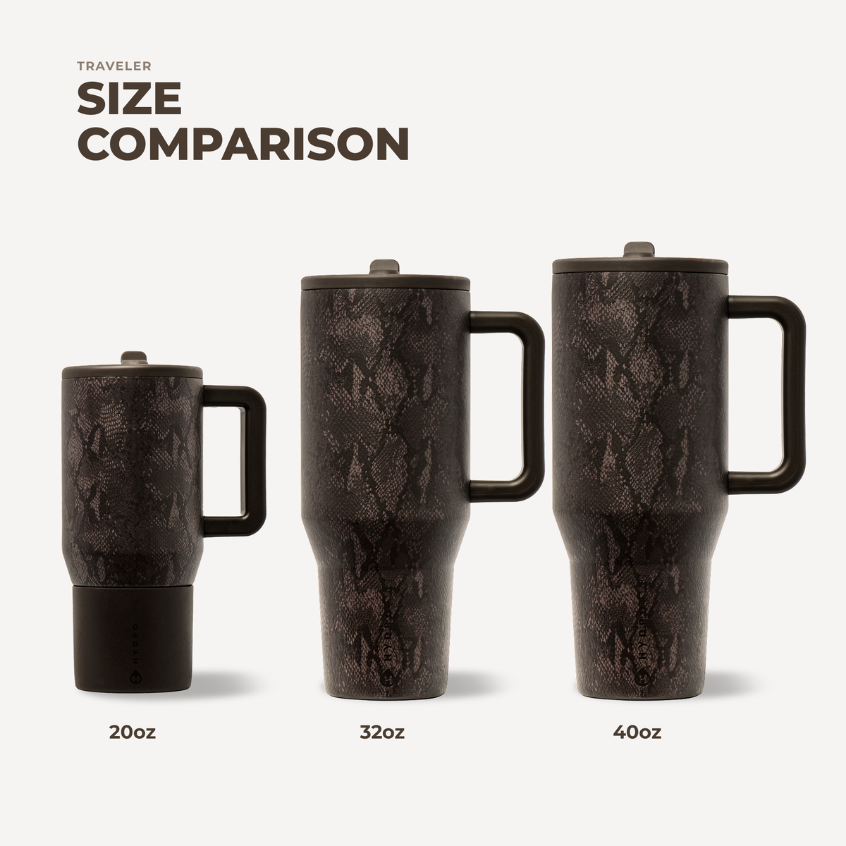 HydroJug - Snakeskin 40 oz Traveler Tumbler