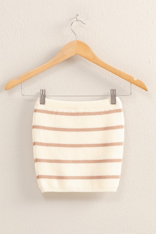 Silva Sweater Strapless Top (Two Colors)