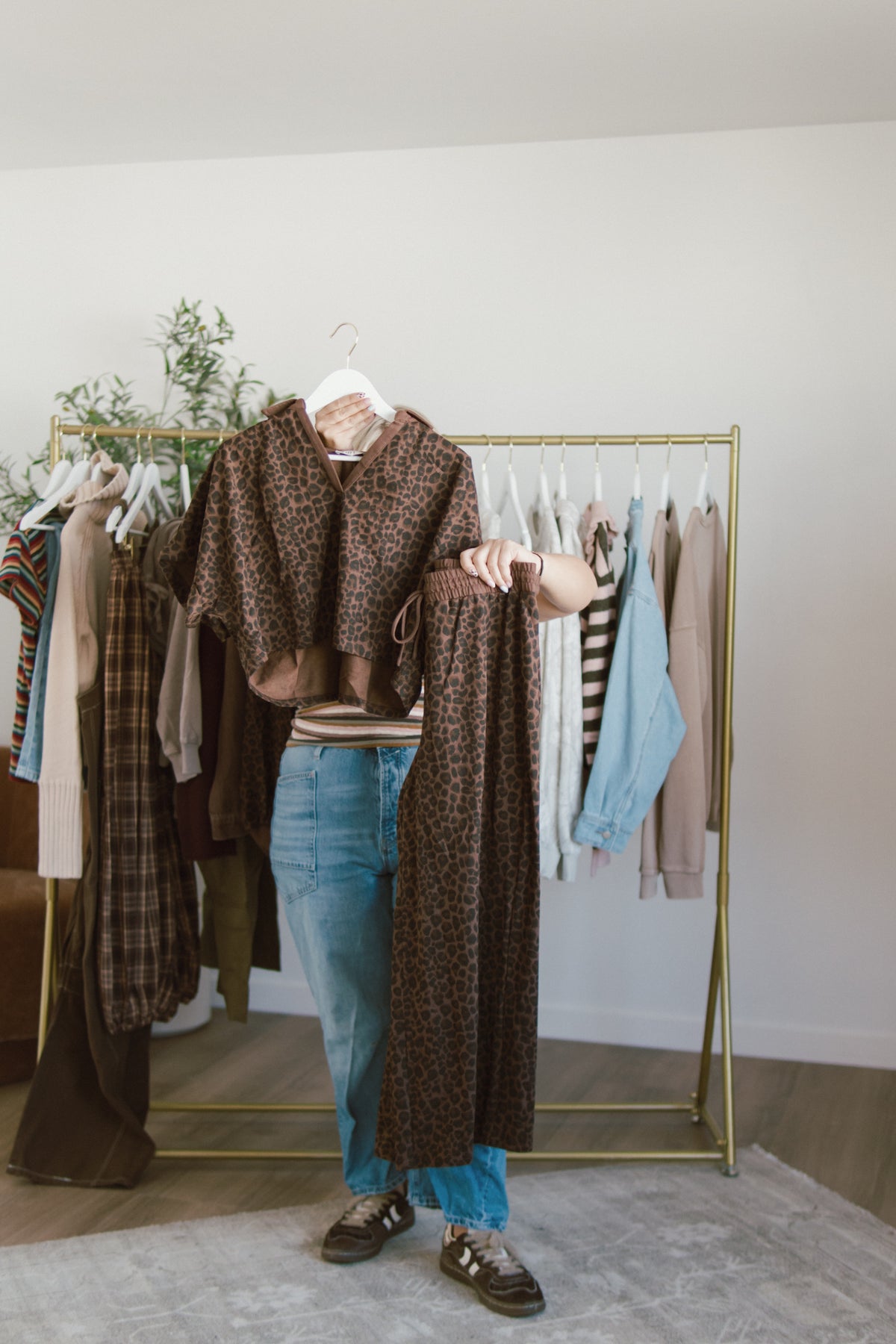 Penny Leopard Print Top and Pant Set