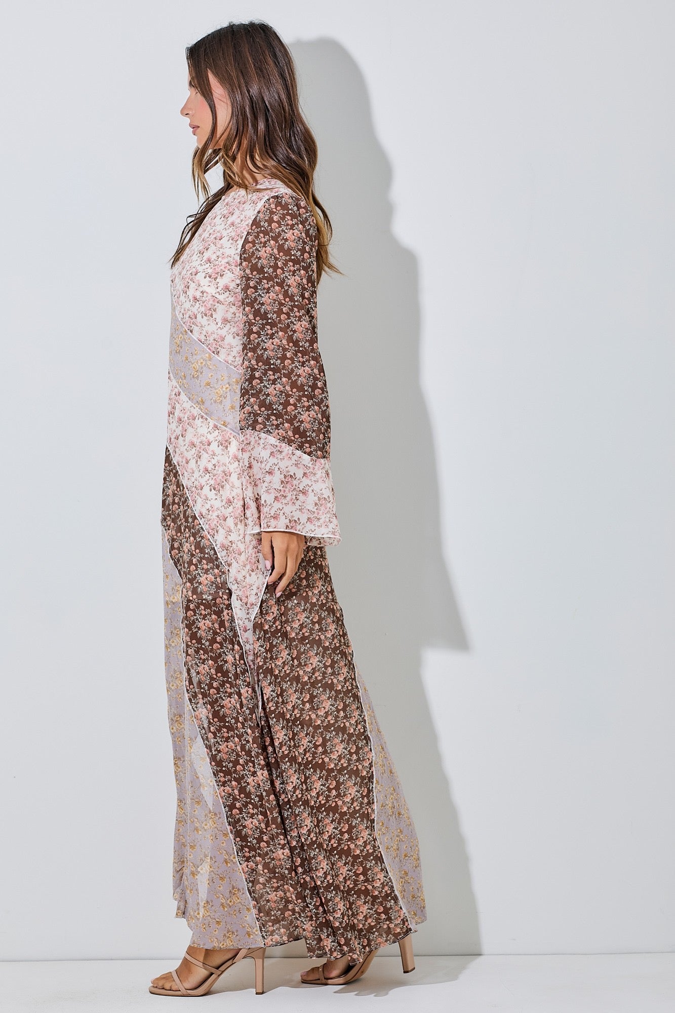 Floral Chiffon Maxi Dress