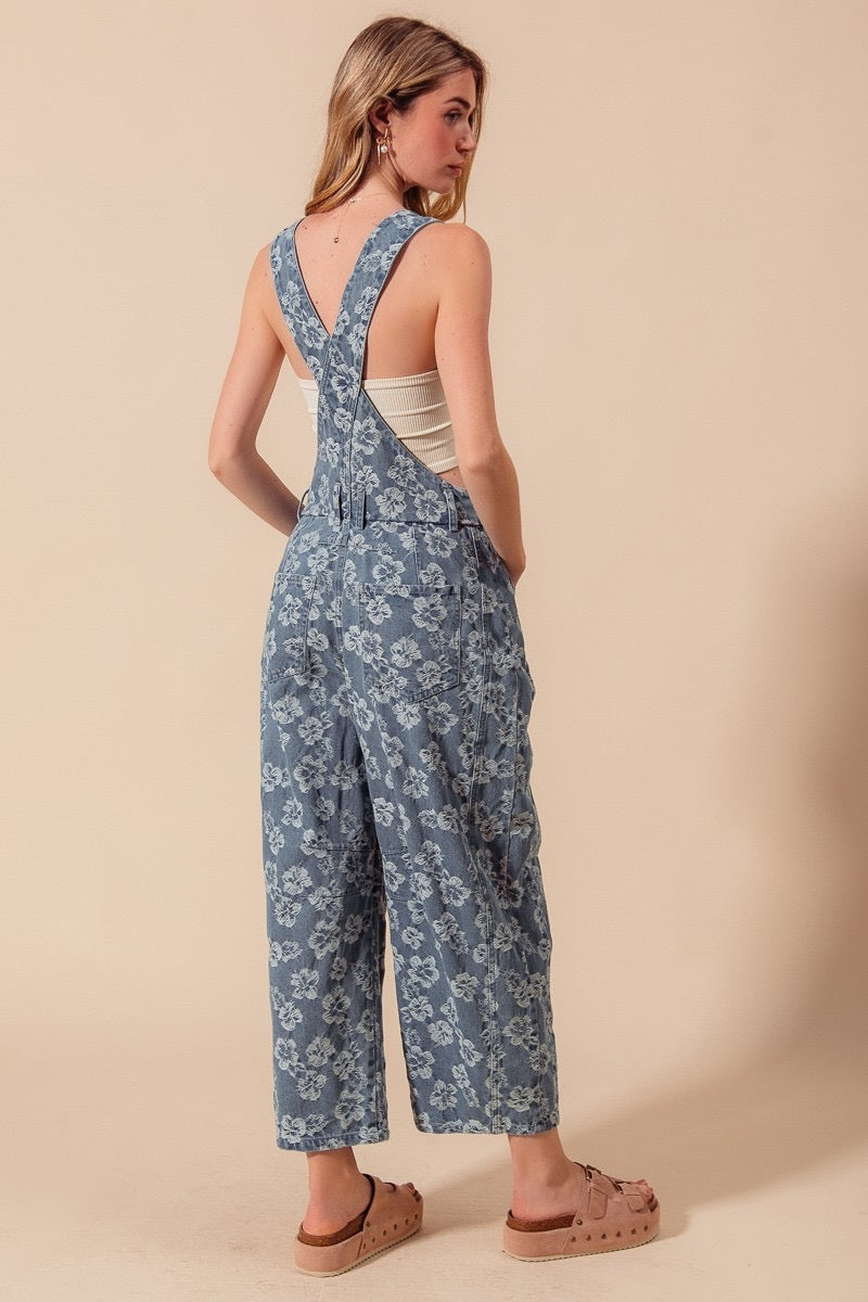 Katlynn Flower Barrel Overalls
