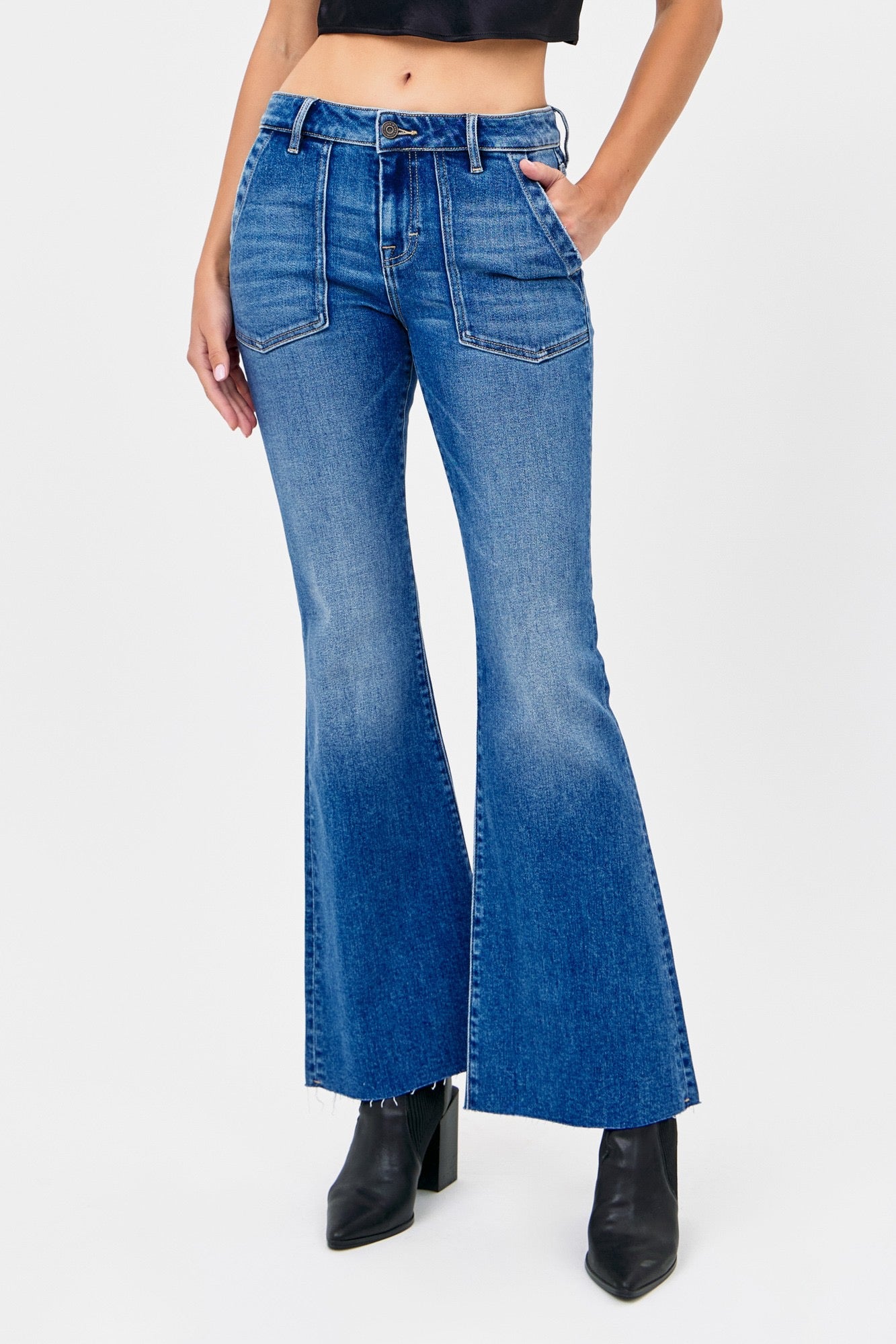 Utility Pocket Flare Jean