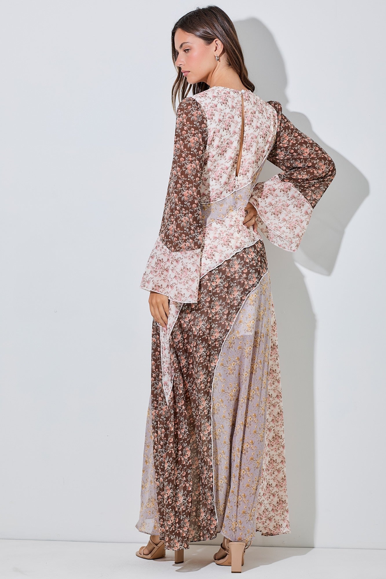 Floral Chiffon Maxi Dress