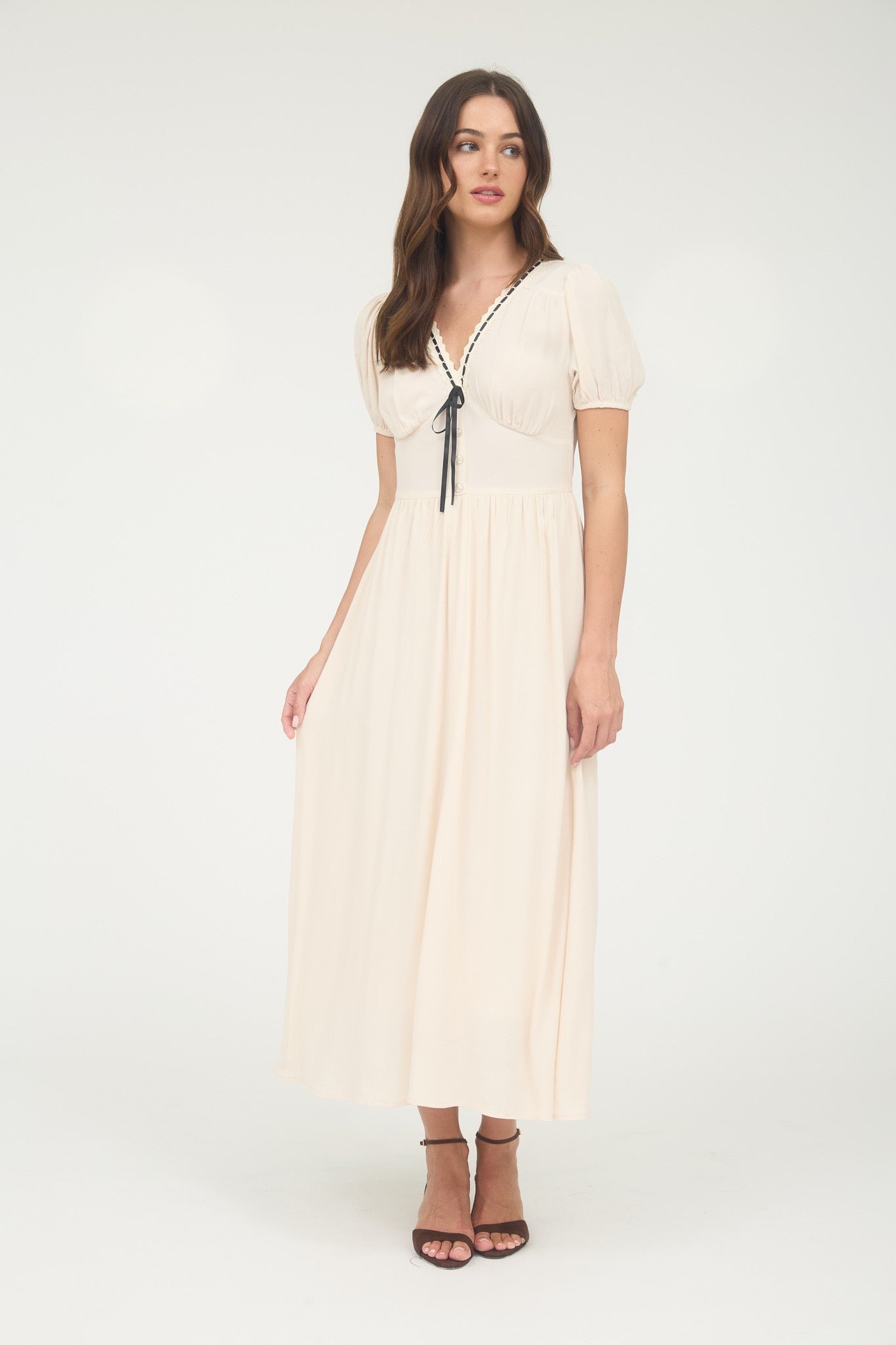 Claire Lace Trim Dress