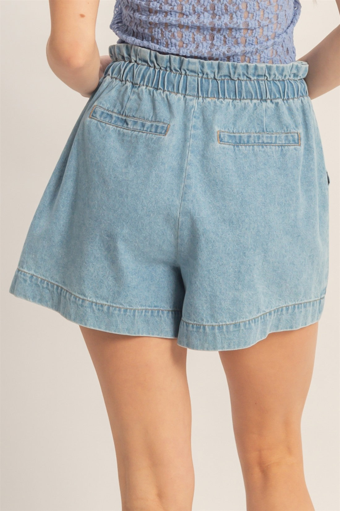 Rose Chambray Shorts*