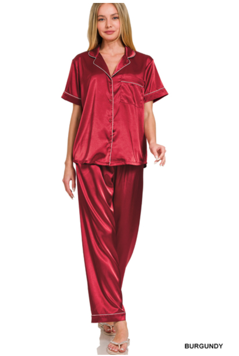 Satin Pajama Set (2 colors)