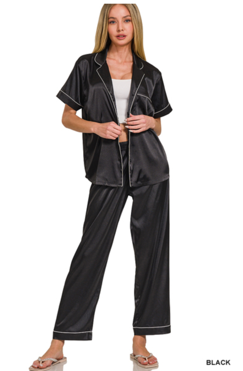 Satin Pajama Set (2 colors)
