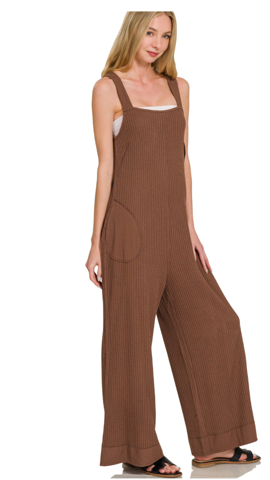 Katie Waffle Knit Jumpsuit