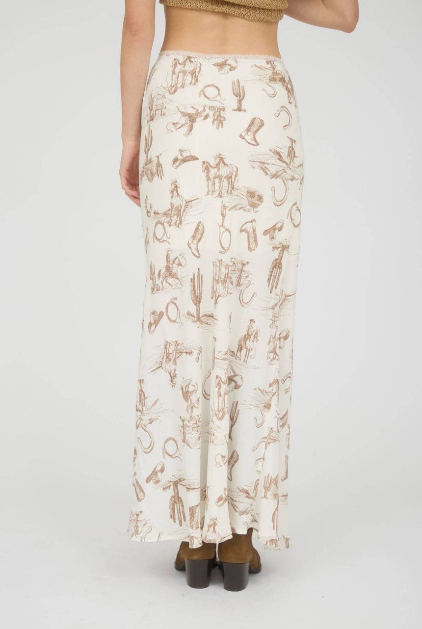 Wrenly Western Print Skirt