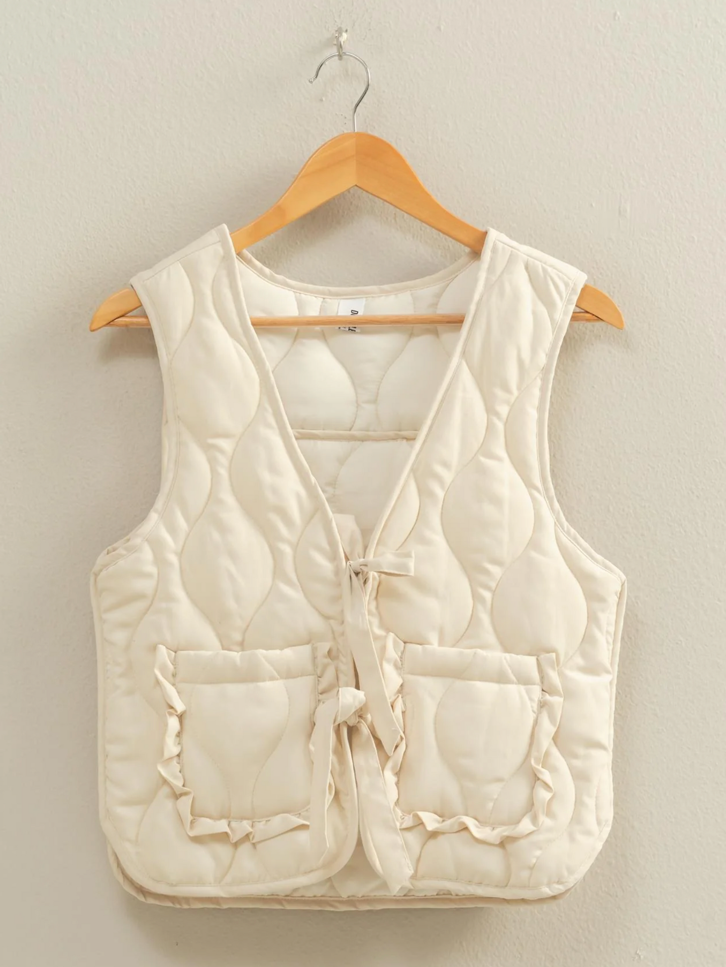 Quilted Tie Front Vest (6 Colors)