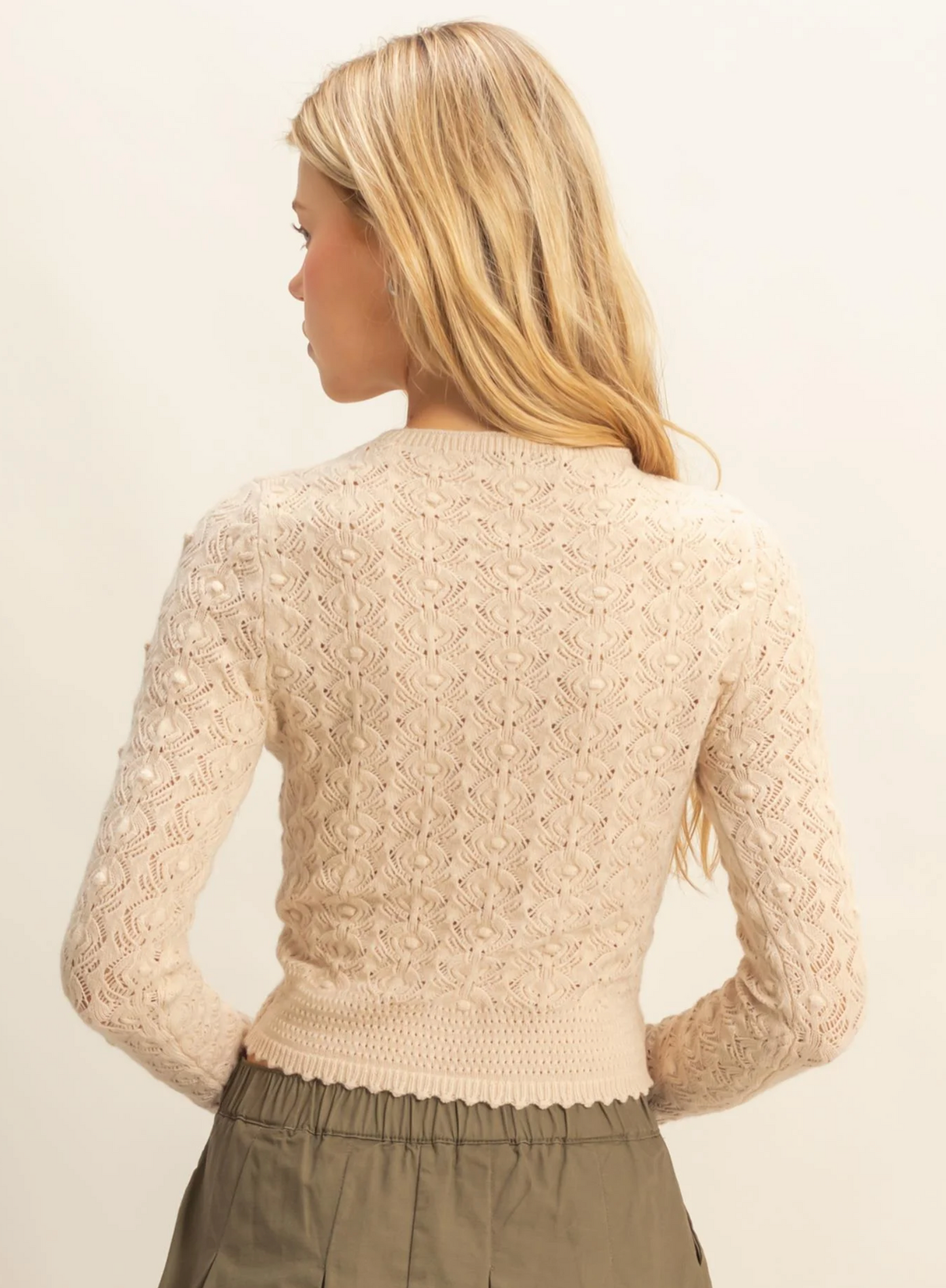 Pointelle Knit Sweater (2 Colors)
