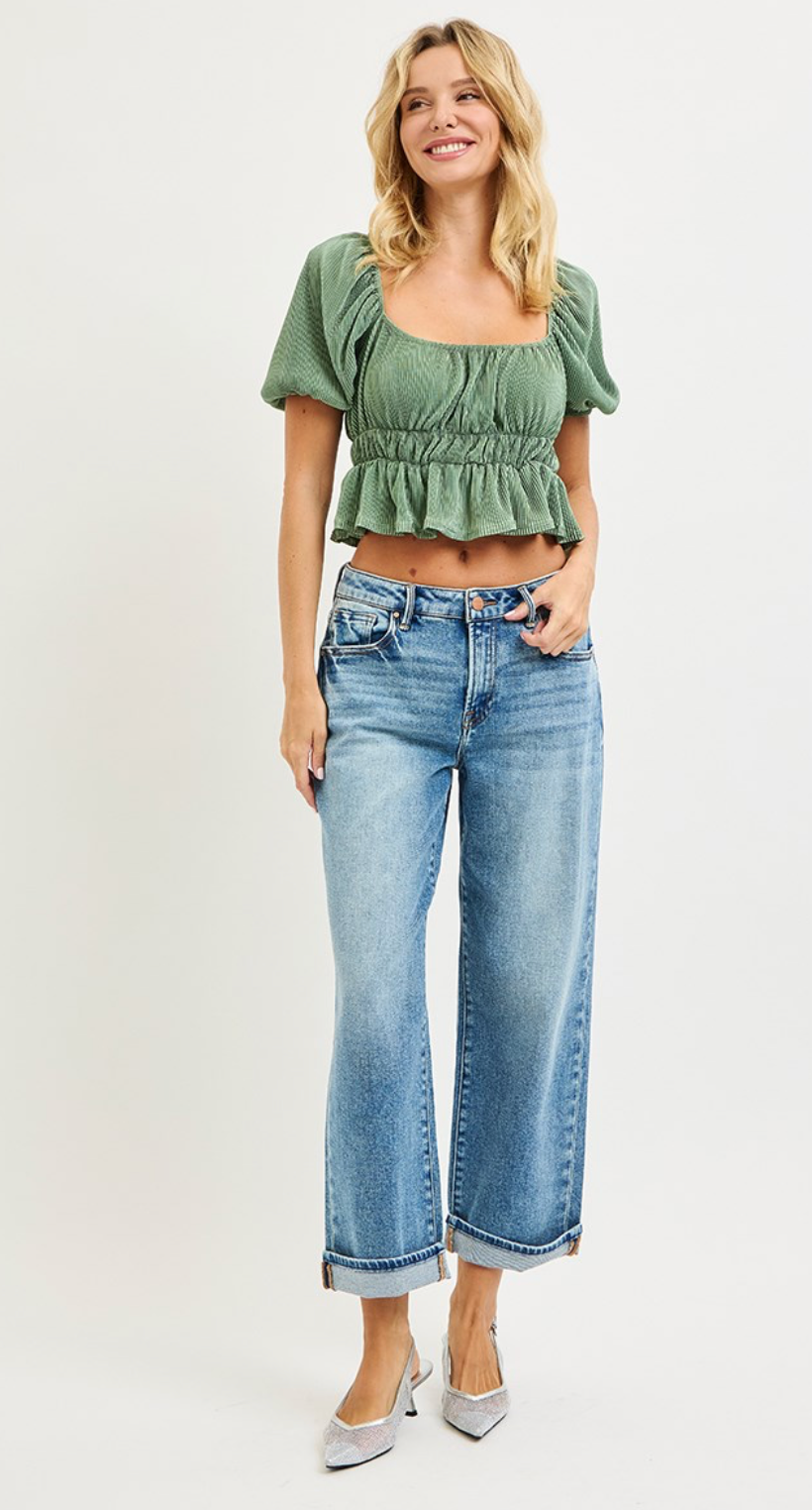 Bobbi Boyfriend Cuff Jean
