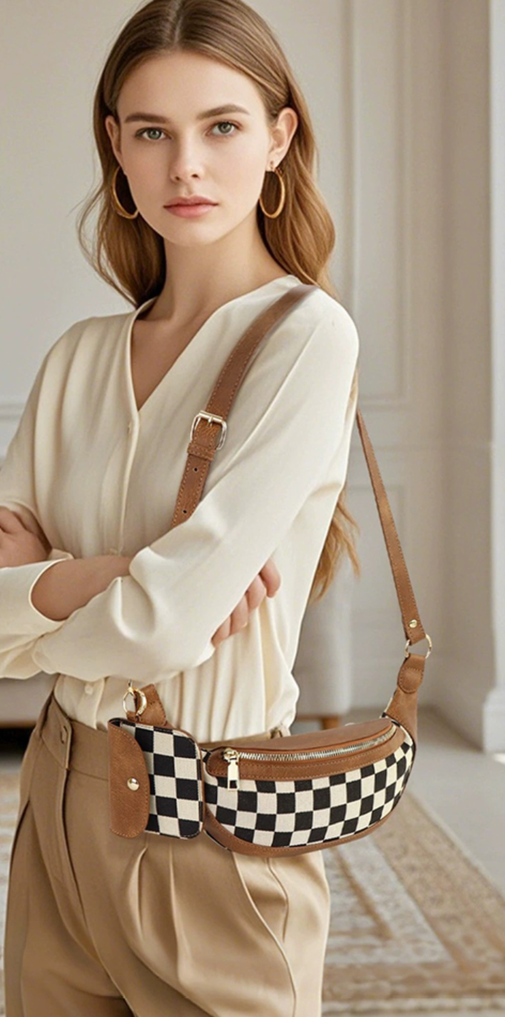Checkered Crossbody
