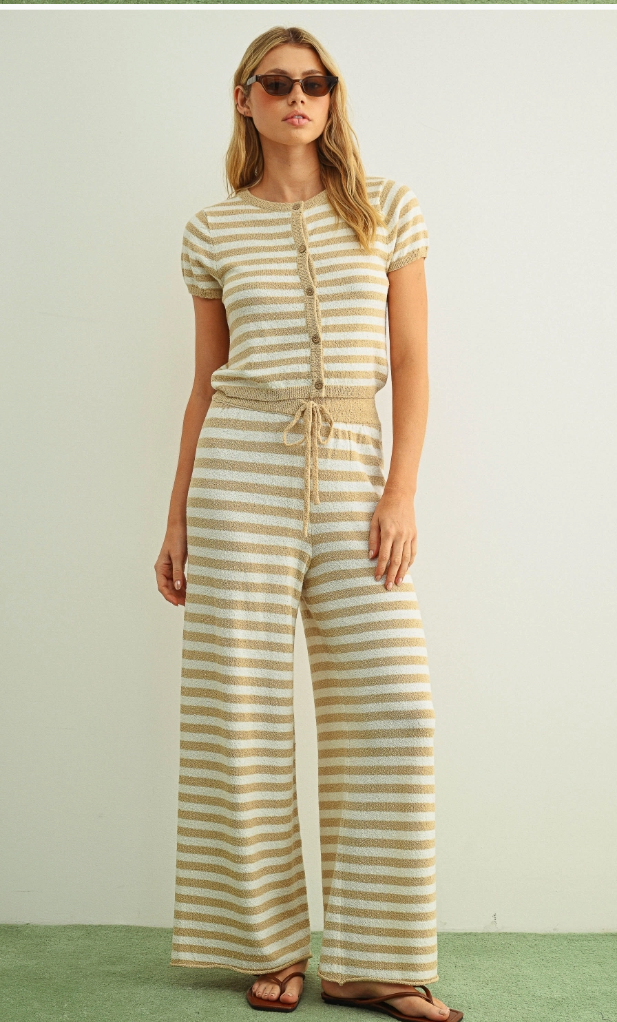Kendra Striped Knit Pants (Two Colors)