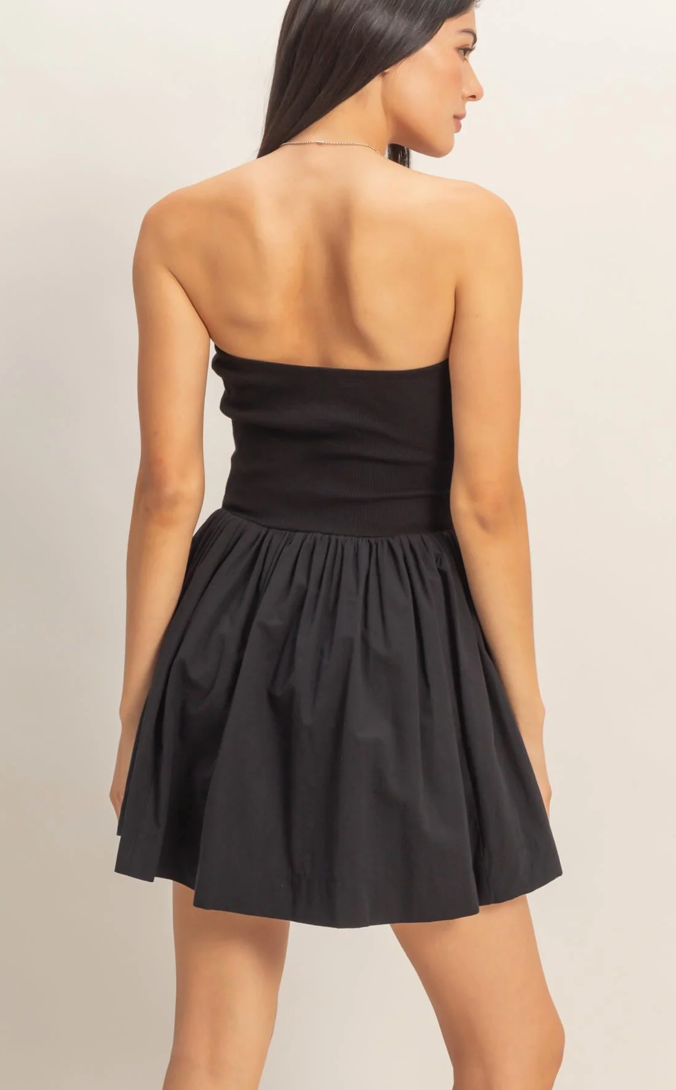 Maggie Strapless Flowy Mini Dress