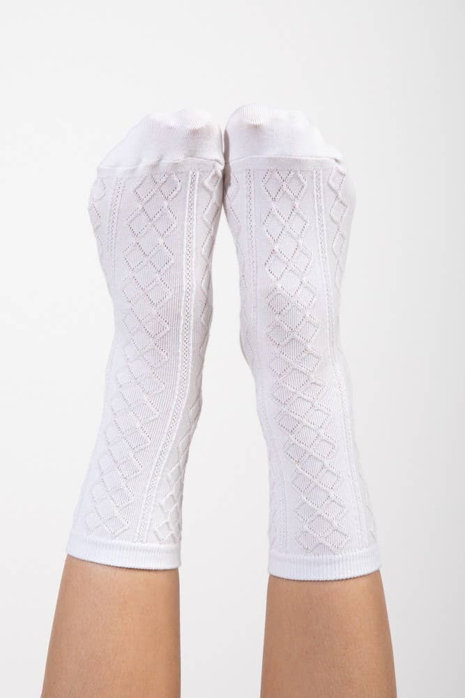Solid Argyle Crew Socks