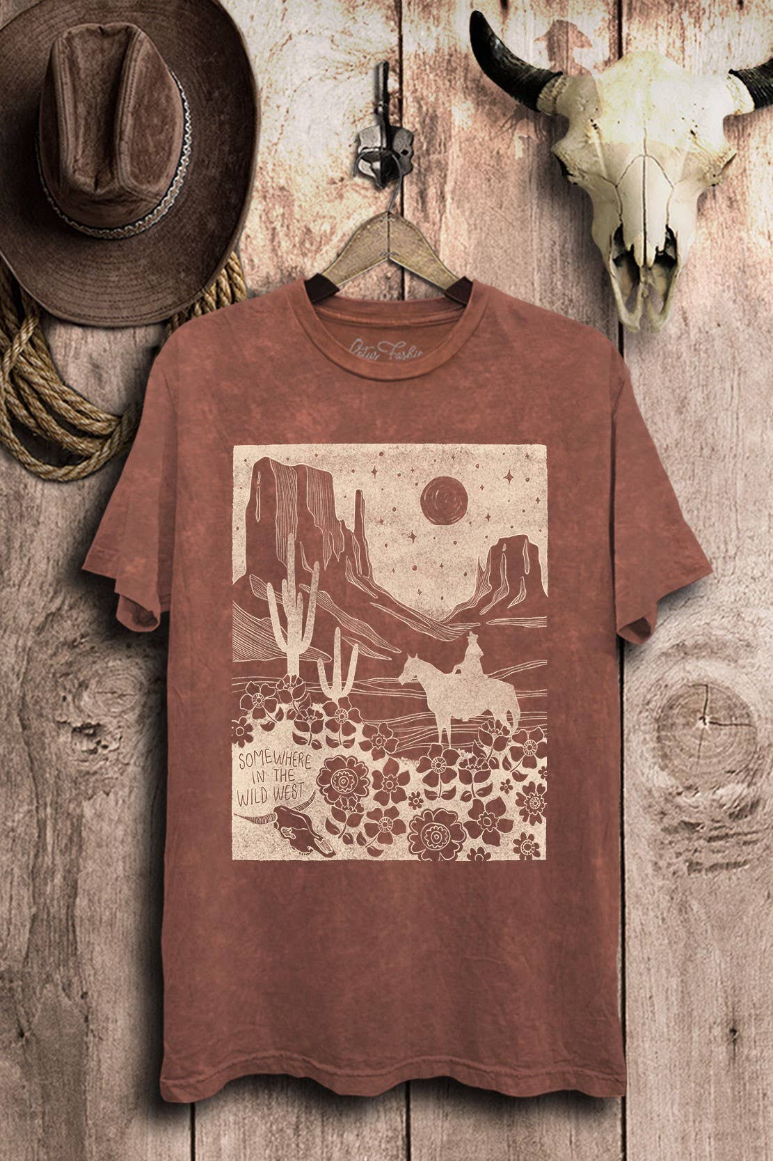 Somewhere In The Wild West Graphic Top