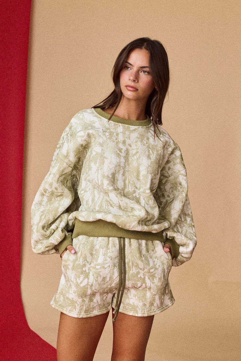 Kami Woodland Camo Crewneck Set