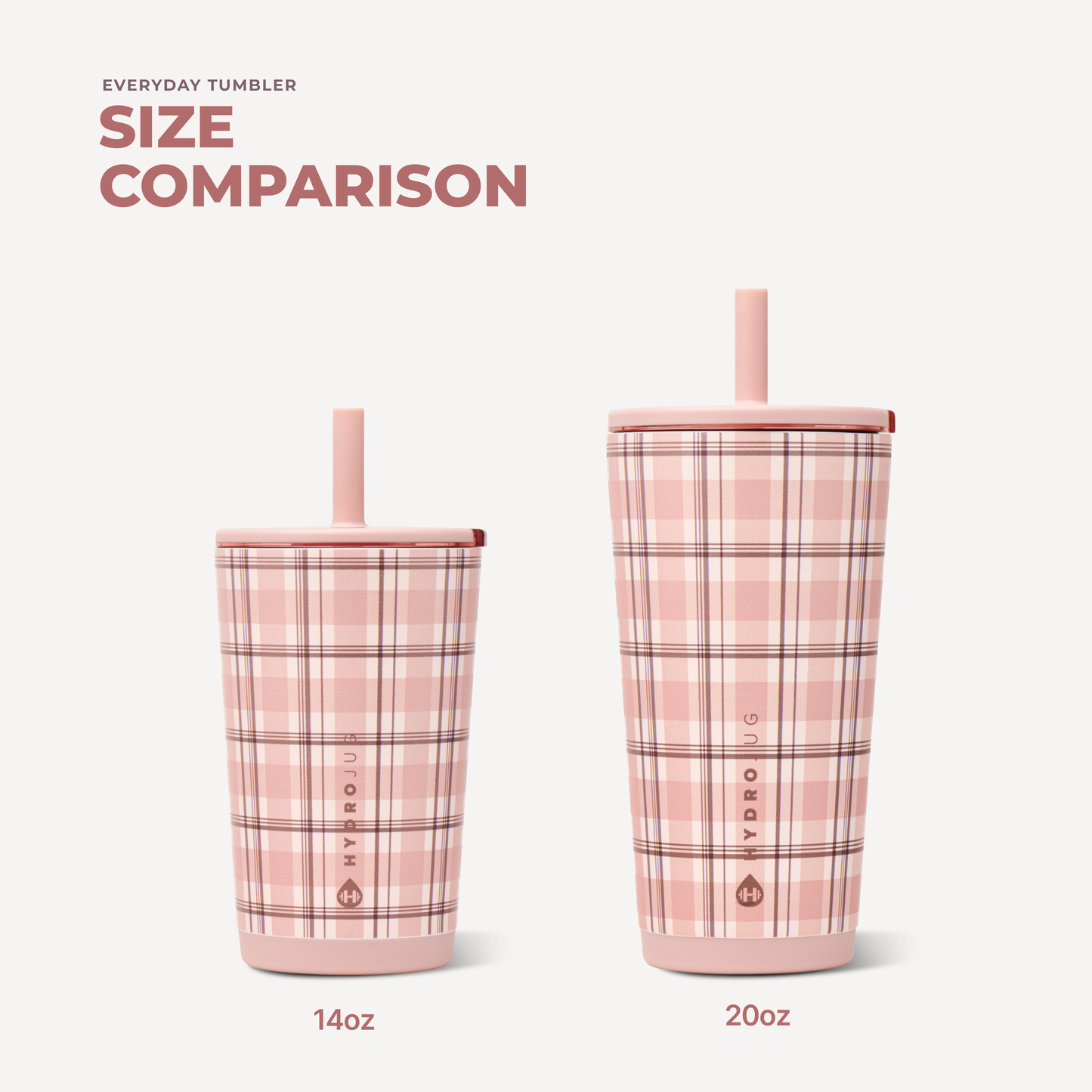 HydroJug - Pillow Talk Plaid 14 oz Everyday Tumbler