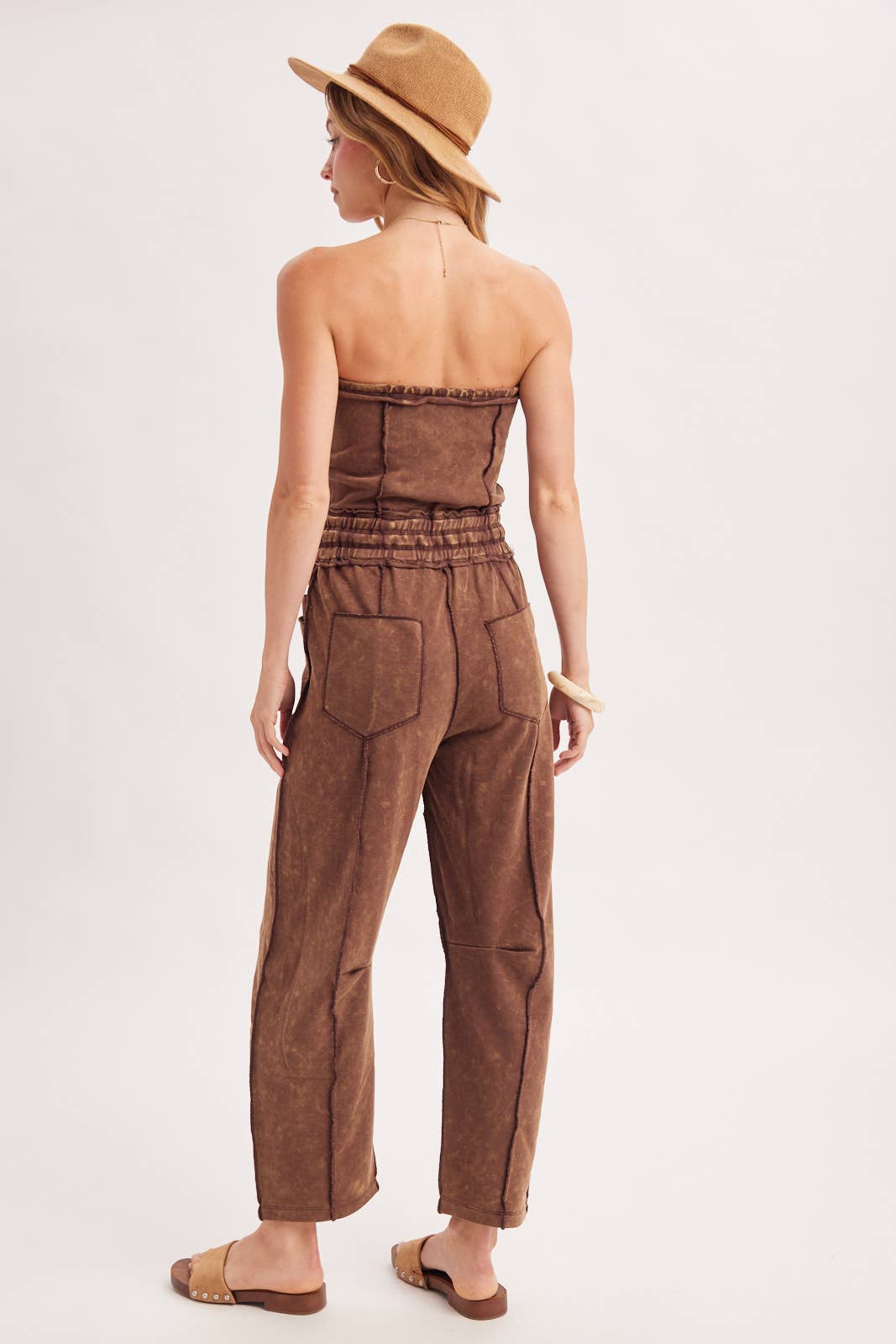 Sarah Washed Smocked Jumpsuit (Two Colors)