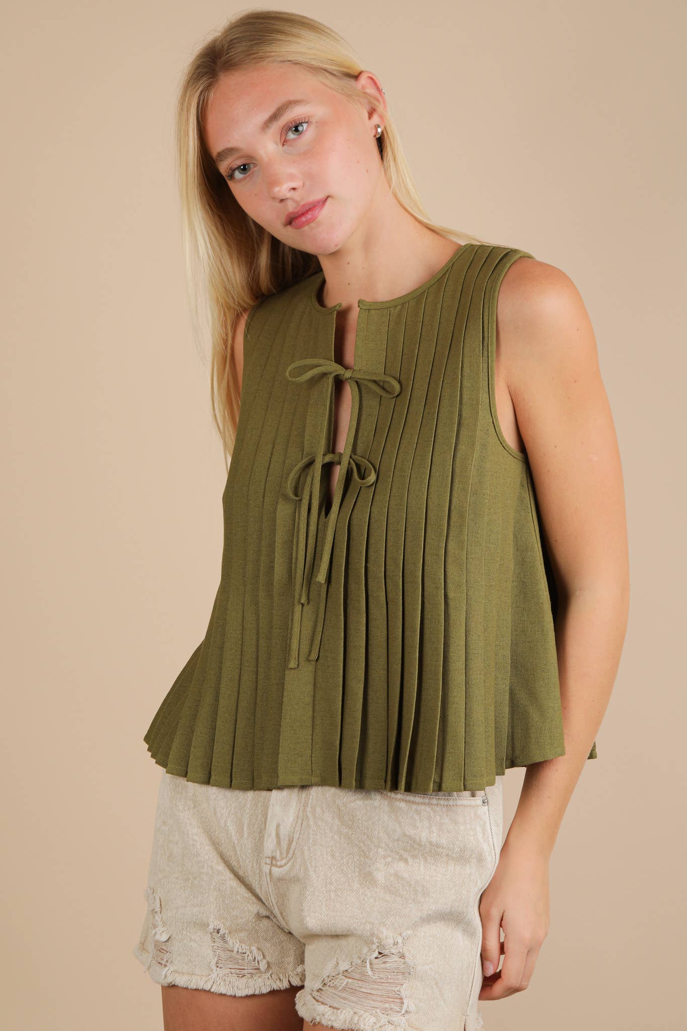 Brooke Tie Front Blouse