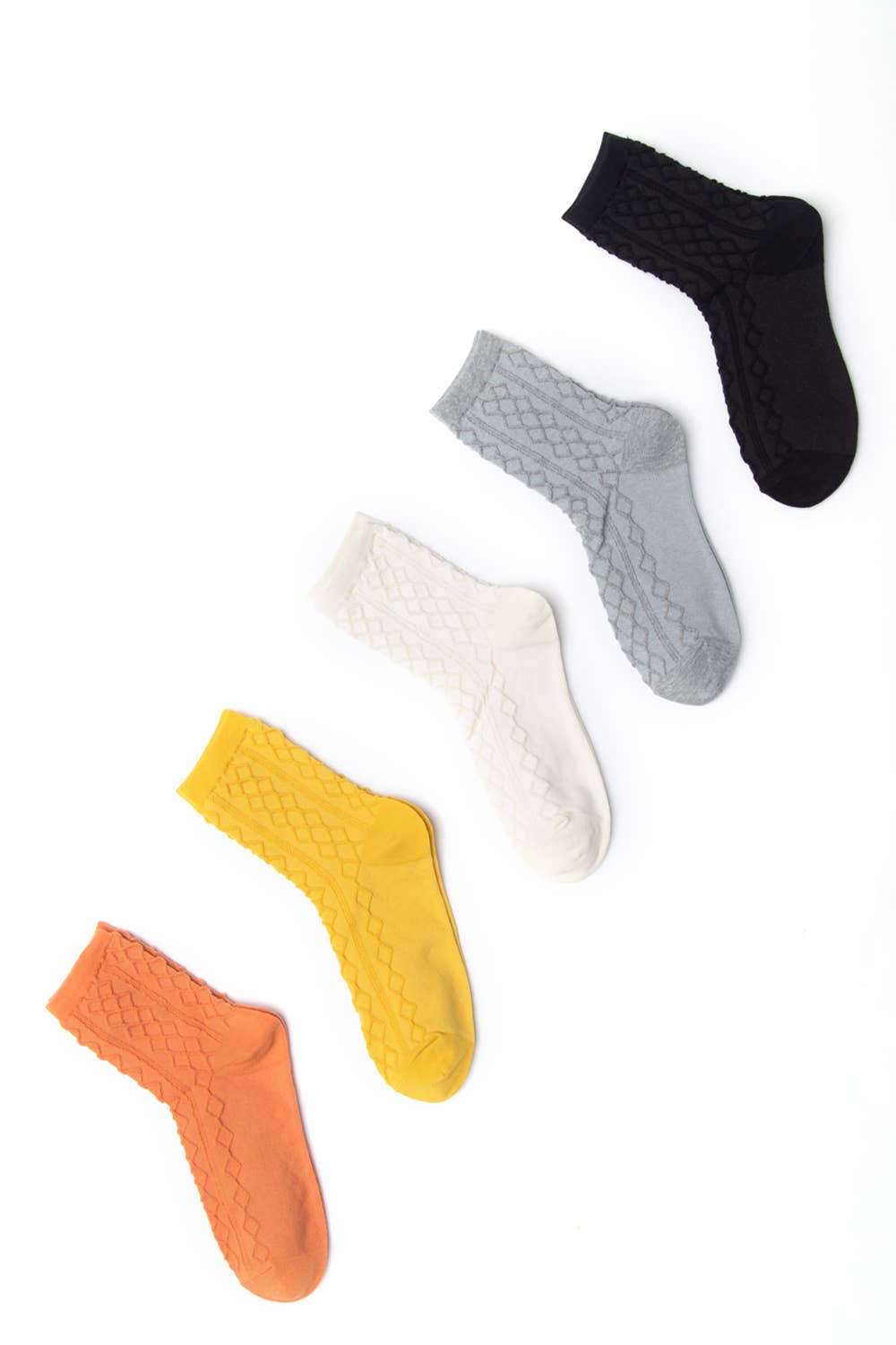 Solid Argyle Crew Socks