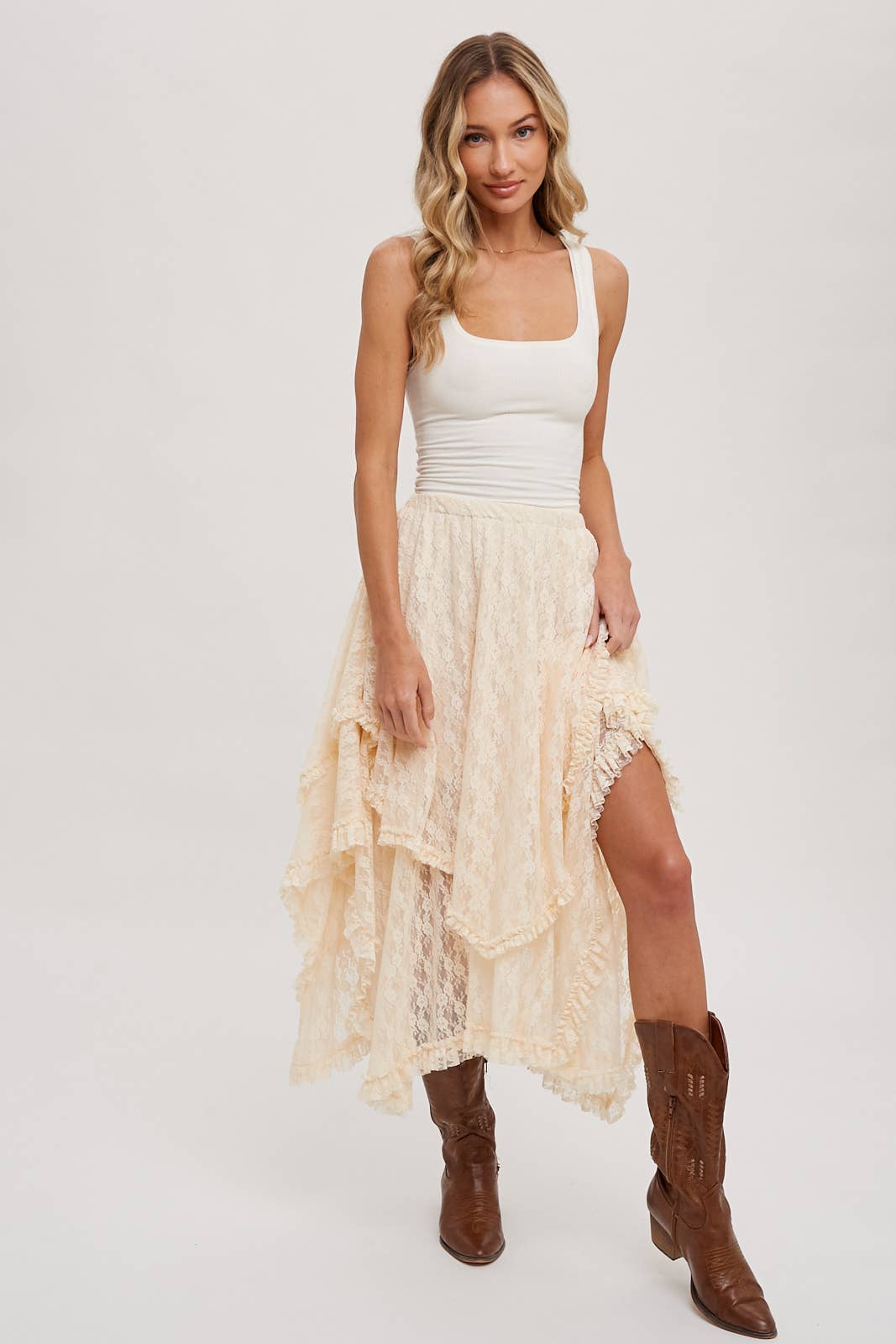 Round Up Layered Lace Skirt